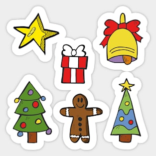 Cute Christmas Decorations Sticker